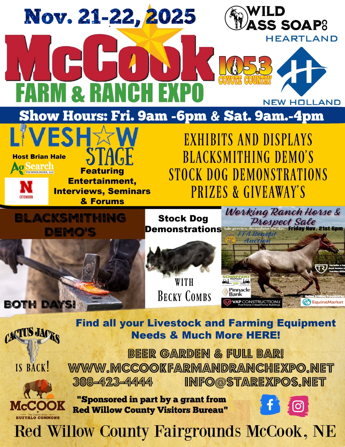 McCook Farm, Ranch & Hemp Expo Schedule